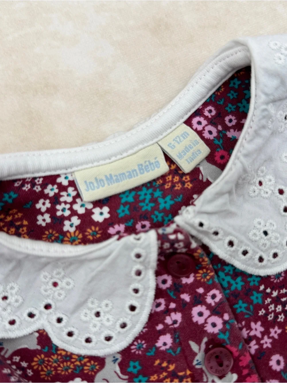 JoJo Maman Bebe sweet burgundy